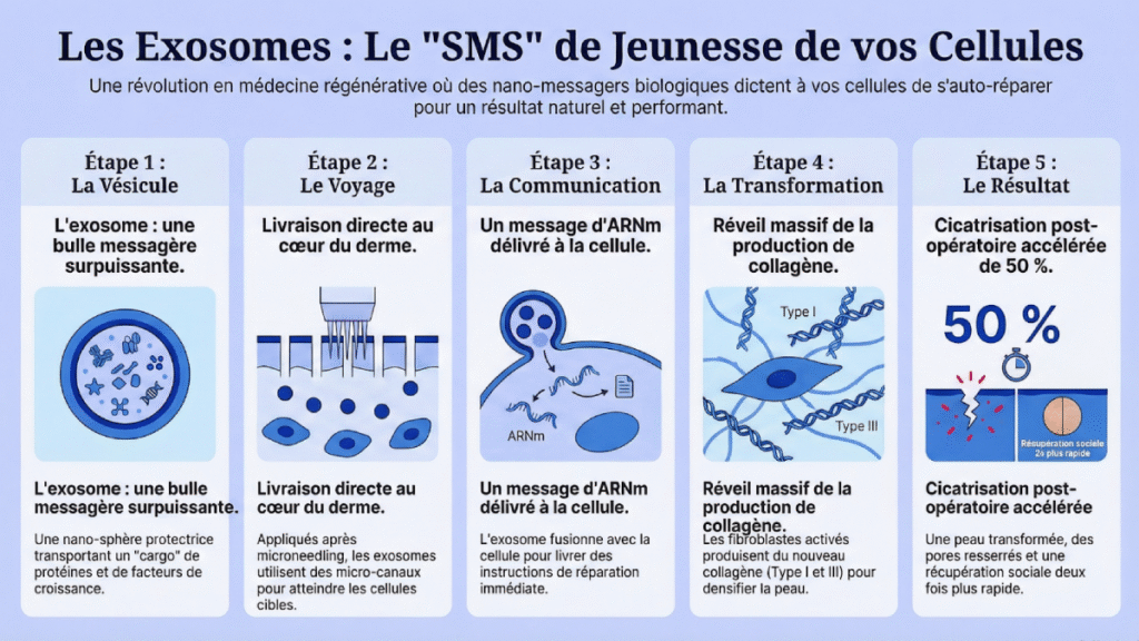 infographie : Les exosomes : Le SMS de jeunesse de vos cellules